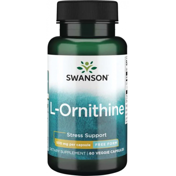 Swanson L-Орнитин в свободной форме 500 мг 60 вег ...