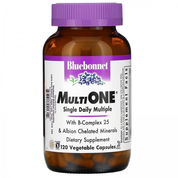 Bluebonnet Nutrition Мультивитамины Multi One 120 растительных капсул
