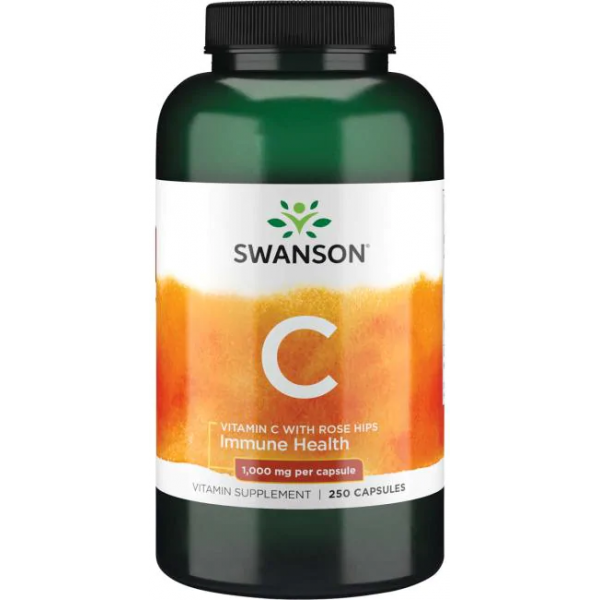 Swanson Витамин Ц 1000 мг с шиповником 250 капсул...