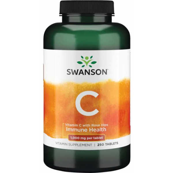 Swanson Витамин Ц 1000 мг с шиповником 250 таблеток