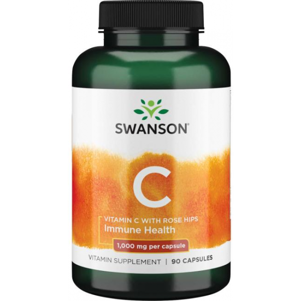 Swanson Витамин Ц 1000 мг с шиповником 90 капсул