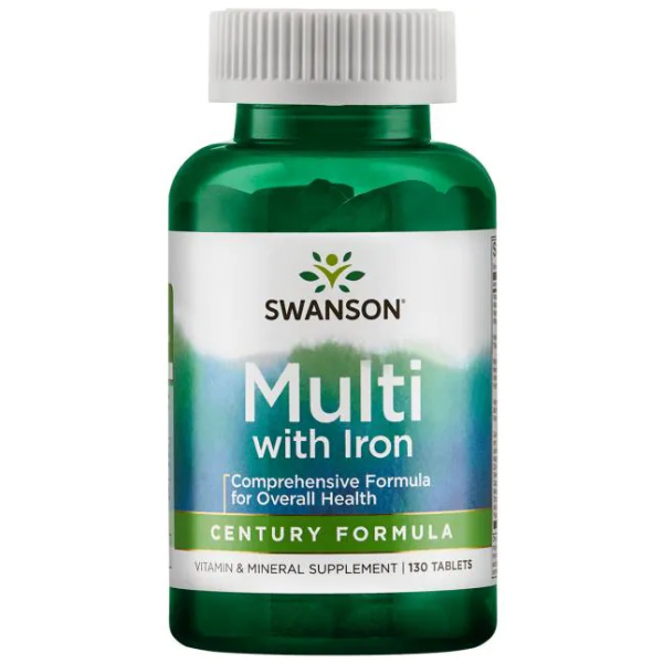 Swanson Витамины Мульти формула с железом 130 таблеток