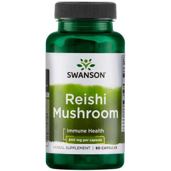 Swanson Грибы Рейши Reishu Mushroom 600 мг 60 капс...