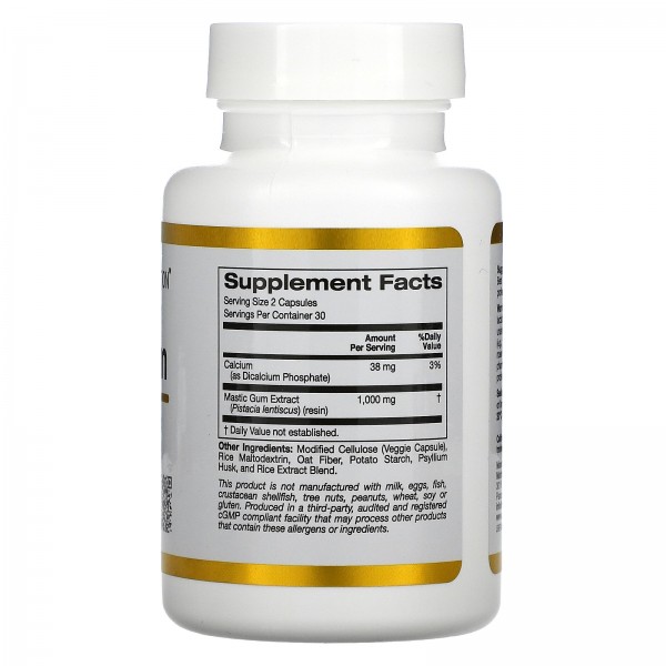 California Gold Nutrition мастиковая смола 500 мг 60 растительных капсул