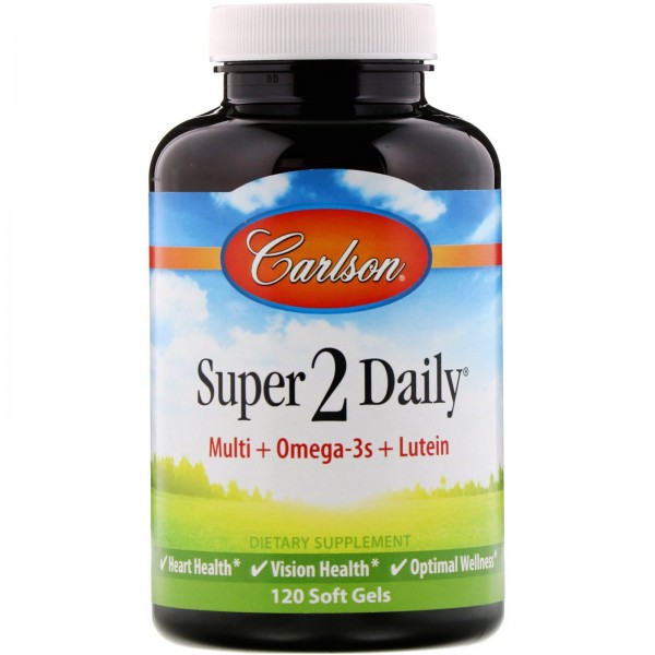 Carlson Labs Мультивитамины Super2Daily 120 мягких таблеток