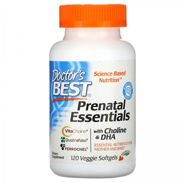 Doctor's Best Витамины Prenatal Essentials с холин...