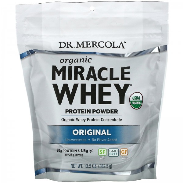 Dr. Mercola Organic Miracle сывороточный протеин без вкуса 382.5 г