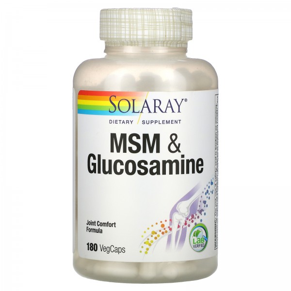 Solaray МСМ и глюкозамин 180 вегетарианских капсул...