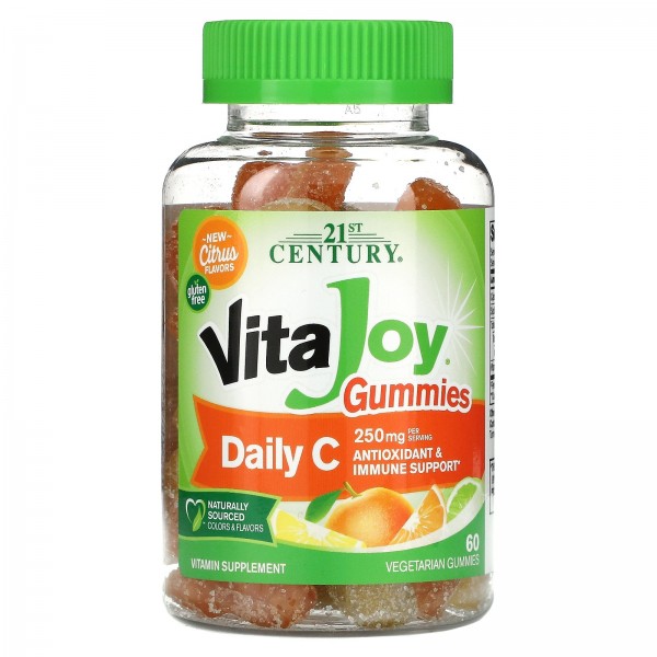 21st Century VitaJoy дневная доза витаминаC 250мг 60вегетарианских жевательных мармеладок