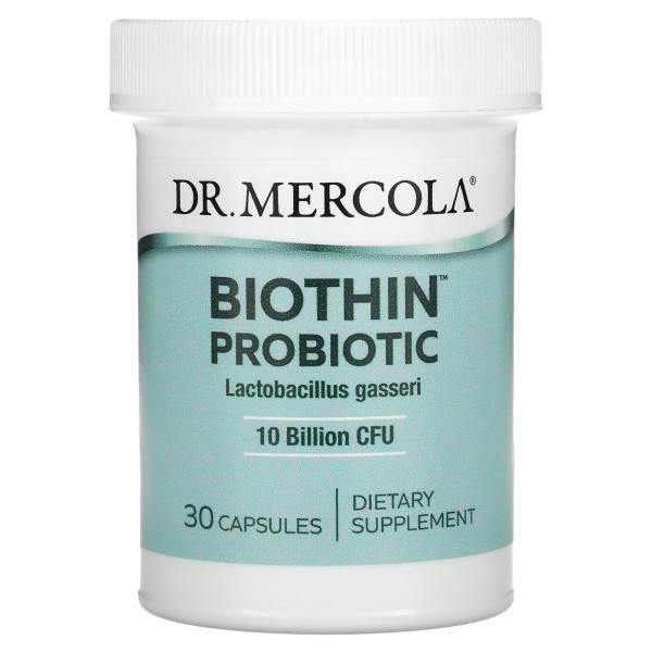 Dr. Mercola Биотиновый пробиотик Lactobacillus Gasseri 10 млрд КОЕ 30 капсул