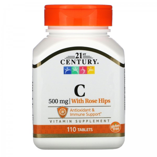 21st Century витамин С с плодами шиповника 500 мг 110 таблеток