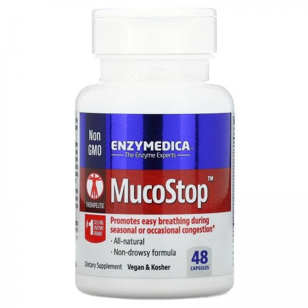 Enzymedica Ферменты MucoStop 48 капсул