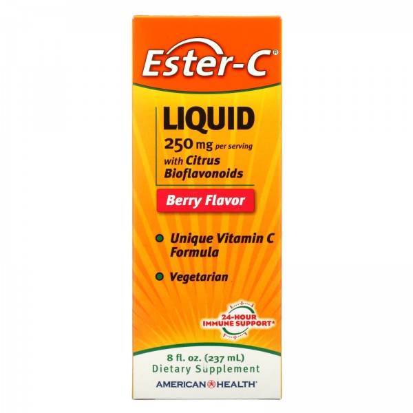 American Health Ester-C в жидкой форме с биофлавоноидами цитрусовых Ягоды 250 мг 237 мл