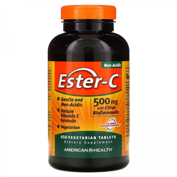 American Health Ester-C с цитрусовыми биофлавоноидами 500 мг 450 вегетарианских таблеток