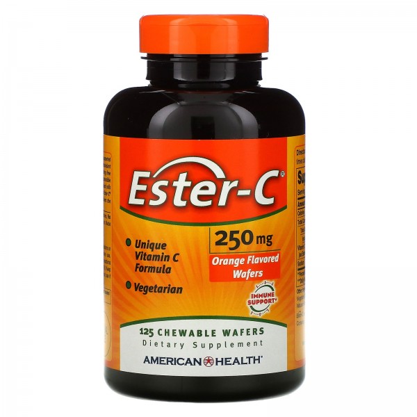 American Health Ester-C 250 мг Апельсин 125 жевате...