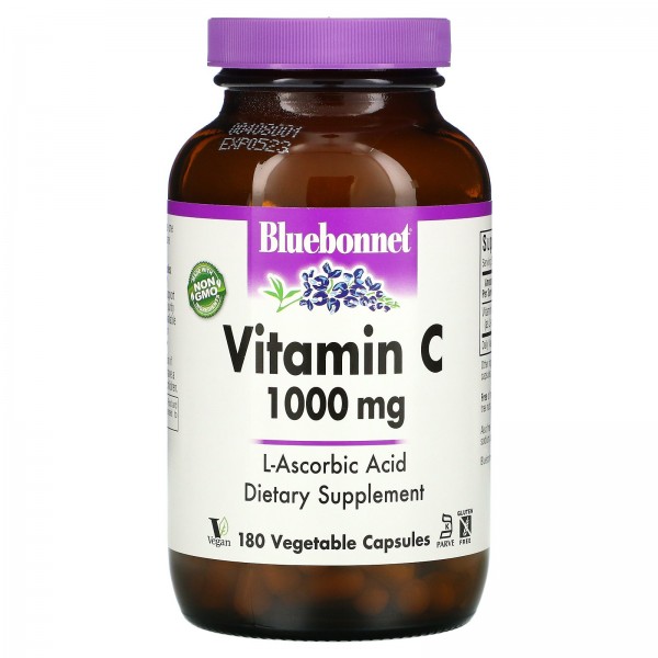 Bluebonnet Nutrition витамин C 1000 мг 180 вегетар...