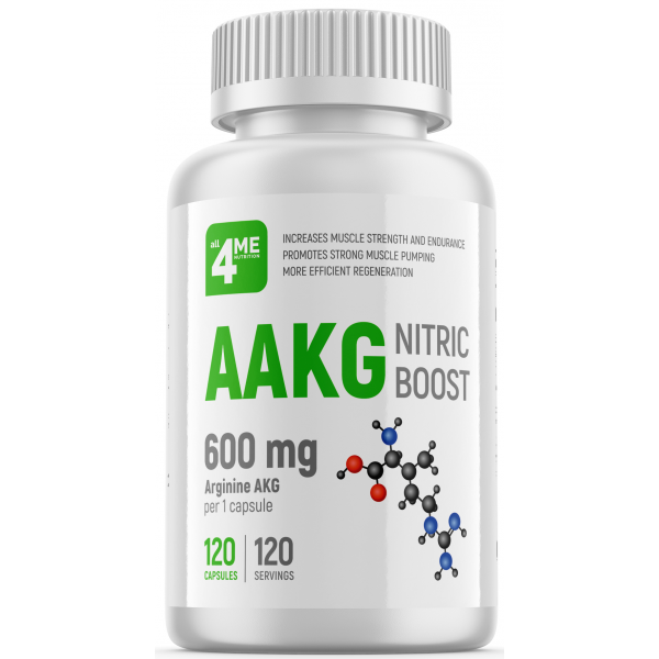 4Me Nutrition Аргинин Альфа-кетоглютарат AAKG 600 мг 120 капсул