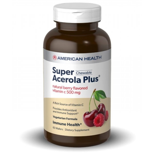 American Health Супер Ацерола плюс 500 мг 100 жевательных таблеток