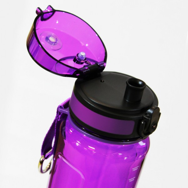 Be First Бутылка для воды ТРИТАН КРЫШКА С ЗАЩИТОЙ (BF16019-PURPLE) фиолетовая 750 мл