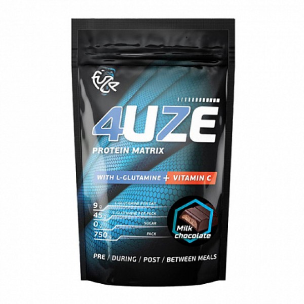 Fuze Мультикомпонентный протеин 4uze + Glutamine 'Молочный шоколад' 750 г