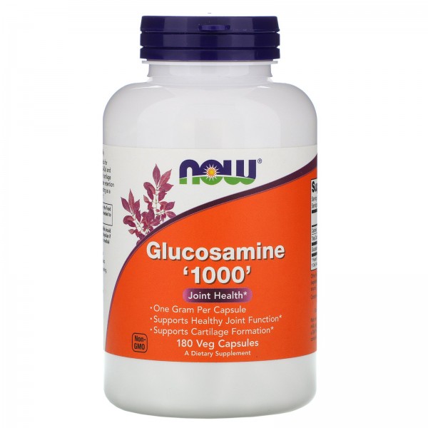 Now Foods Глюкозамин 1000 мг 180 растительных капс...
