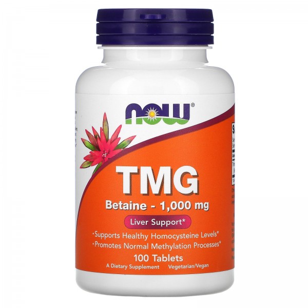 Now Foods TMG триметилглицин 1000 мг 100 таблеток...