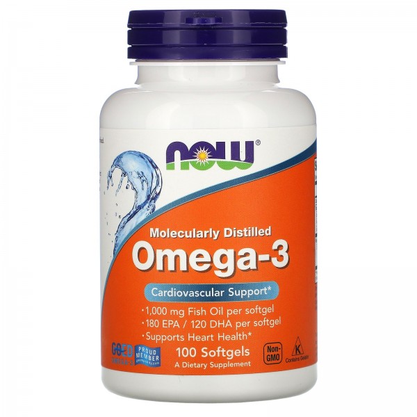 Now Foods Омега-3 EPA/DHA 180/120 мг 100 капсул