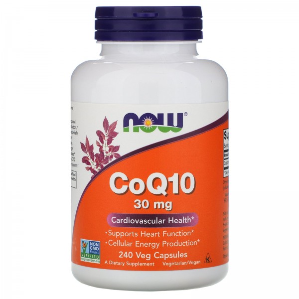 Now Foods Коэнзим Q10 30 мг 240 растительных капсу...