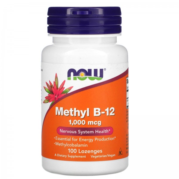 Now Foods Methyl B-12 метилкобаламин 1000 мкг 100 пастилок