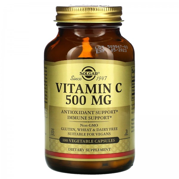Solgar Витамин C 500 мг 100 растительных капсул...