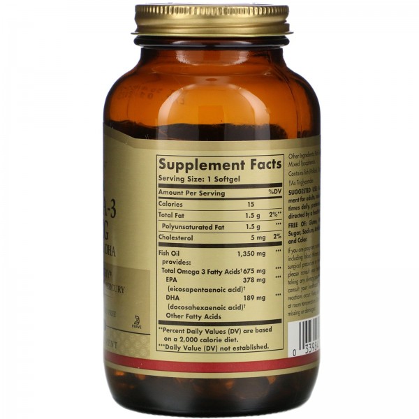 Solgar Омега-3 675 мг кошерный продукт 100 капсул