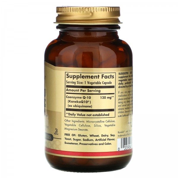Solgar Растительный коэнзим Q10 120 мг 60 растительных капсул