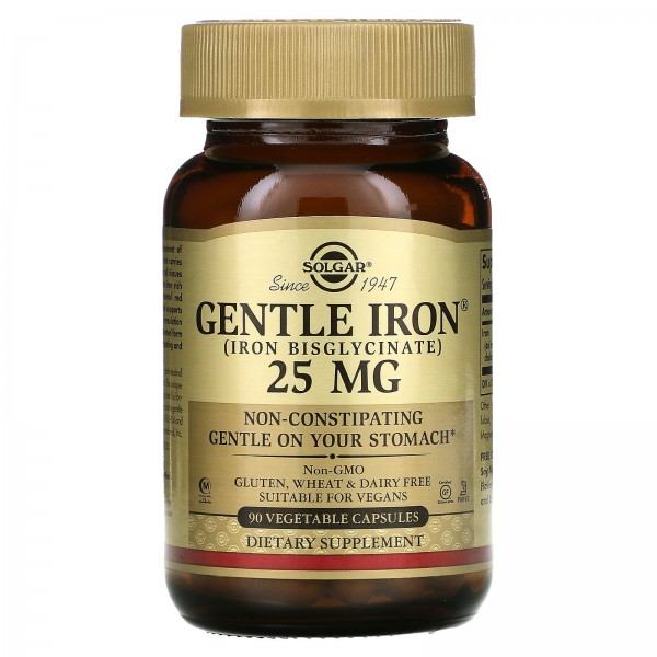 Solgar Железо Gentle Iron 25 мг 90 растительных ка...