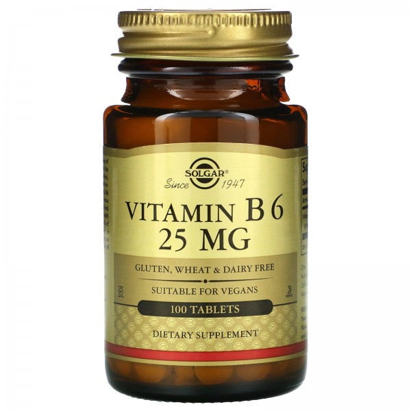 Solgar Витамин B6 25 мг 100 таблеток...