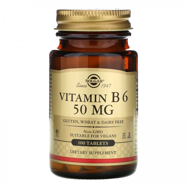 Solgar Витамин B6 50 мг 100 таблеток...