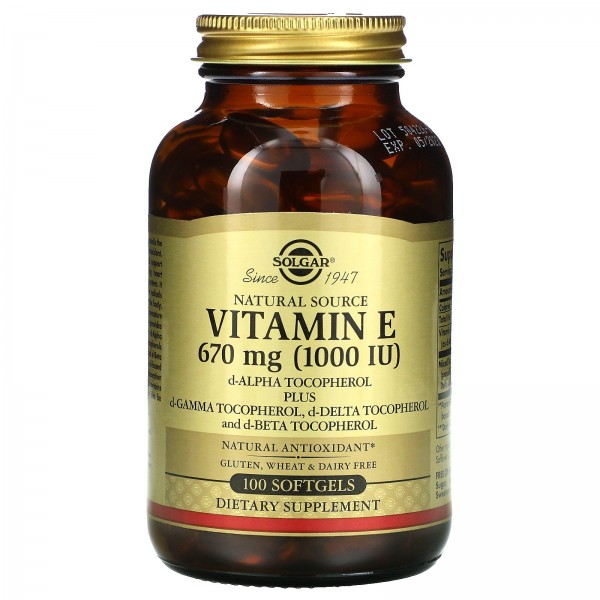 Solgar Витамин E 670 мг 1000 МЕ 100 мягких желатин...