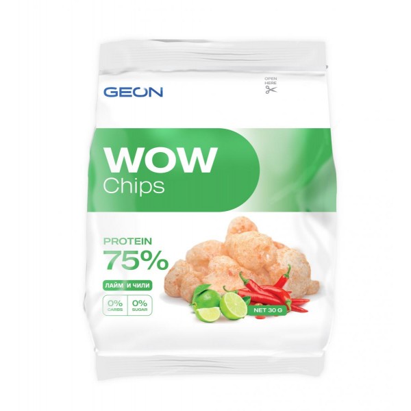 GEON Чипсы протеиновые WOW Chips 30 г Лайм-чили...