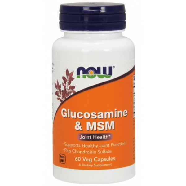 Now Foods Глюкозамин-МСМ с хондроитином 60 растительных капсул