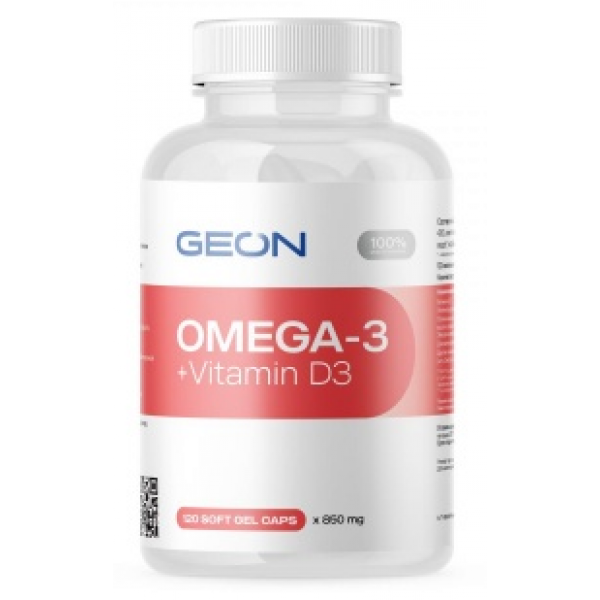 GEON Омега-3 850 мг с витамином D3 120 капсул