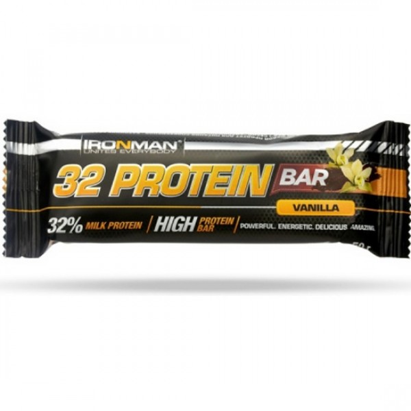 Ironman Батончик 32% Протеин 50 г Ваниль-Тёмная глазурь