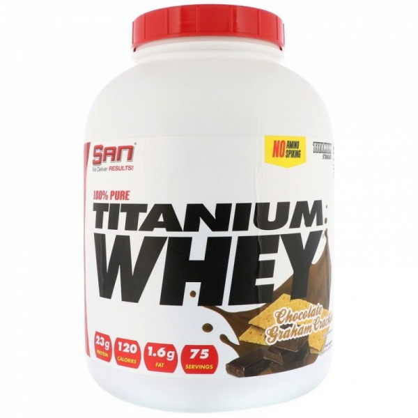 SAN Протеин 100% Pure Titanium Whey 2270 г Шоколад Graham Cracker