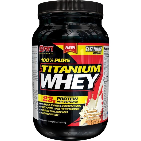 SAN Протеин 100% Pure Titanium Whey 908 г Ваниль