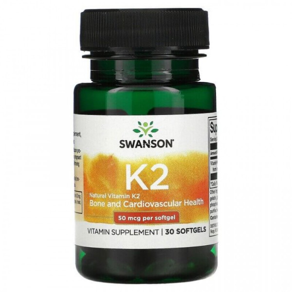 Swanson Витамин К2 МК-7 50 мкг 30 софтгель...