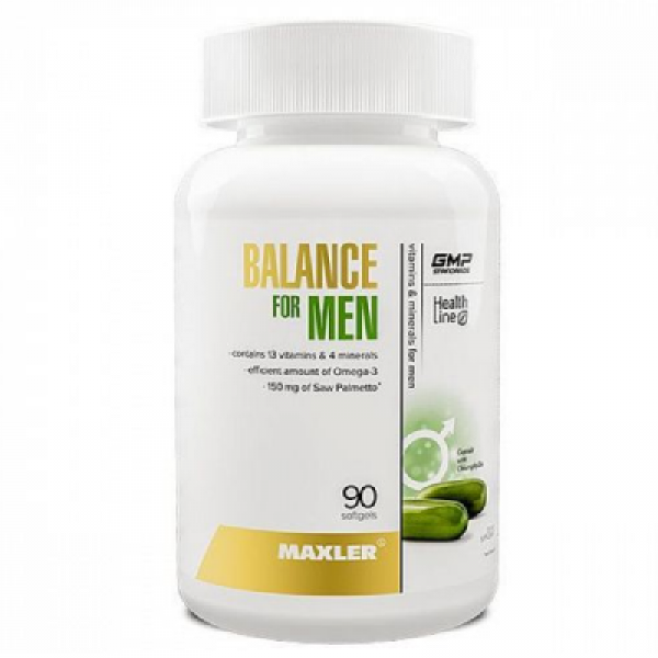 Maxler Мужские витамины Balance for Men 90 софтгел...
