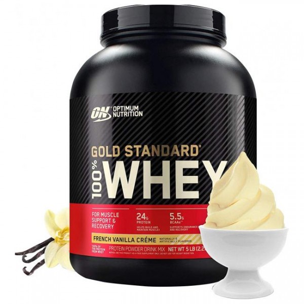 Optimum Nutrition Протеин 100 % Whey Gold standard 2270 г Ванильное мороженое