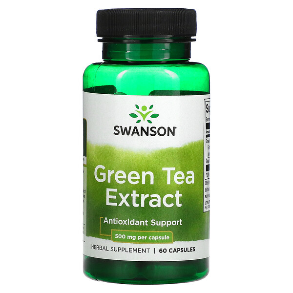 Swanson Зеленый чай экстракт 500 мг 60 капсул...