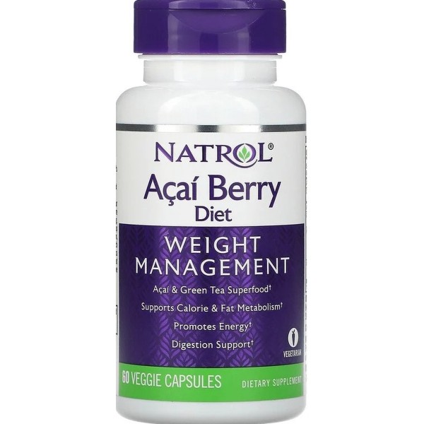 Natrol Acai Berry Diet для коррекции веса 60 вегетарианских капсул