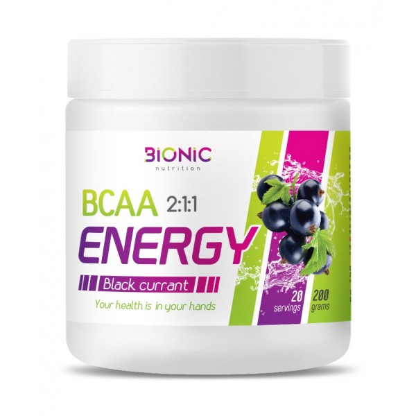 Bionic Nutrition BCAA Energy 200 г Черная смородин...
