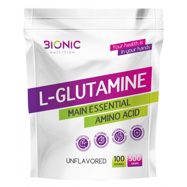 Bionic Nutrition L-глютамин 500 г Нейтральный...