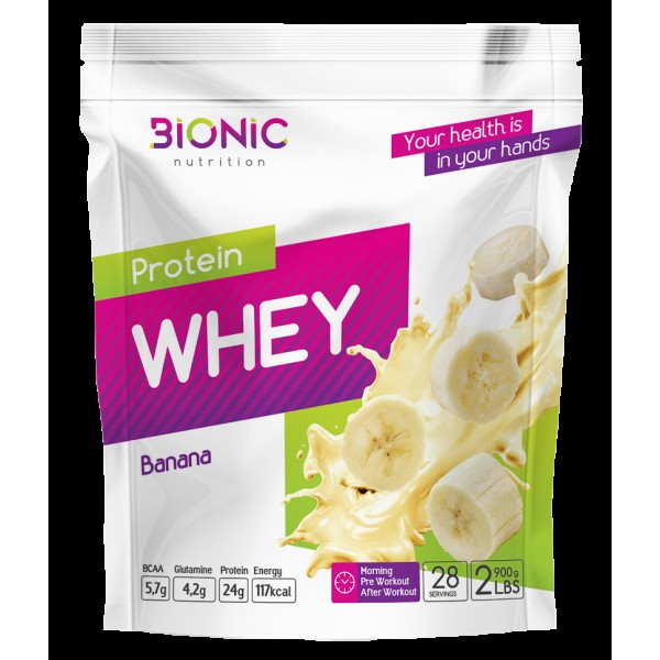 Bionic Nutrition Протеин Whey Protein 900 г Банан...